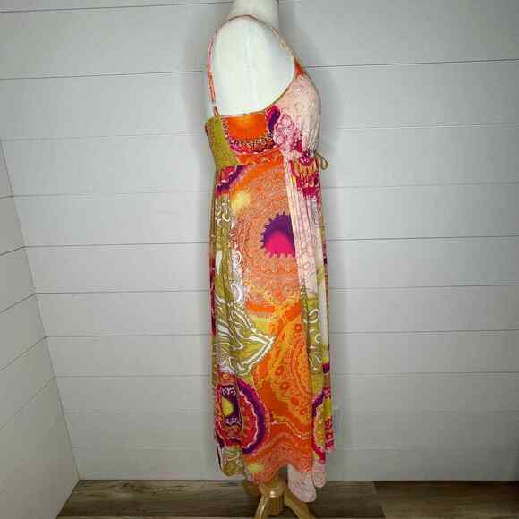 Hibiscus Collection Hawaii Dress Womens Small Pink Sleeveless Lined Aloha Ladies - Picture 5 of 10